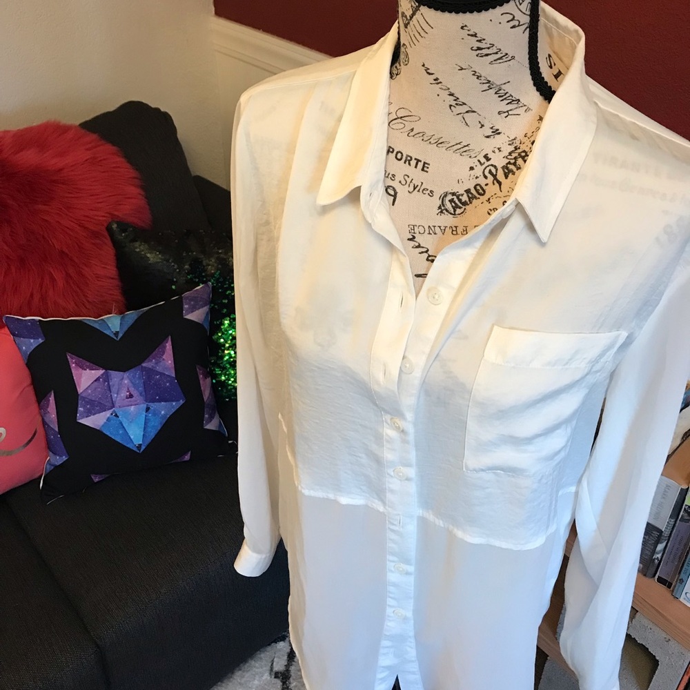 White Collared Blouse